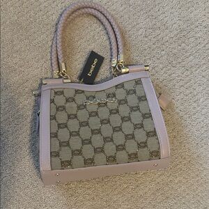 Bebe Pink and Gray Satchel